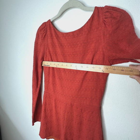 Ark & Co Salmon High Neck Long Sleeve V Back Zip Embroidered Zip Romper S - Picture 13 of 15